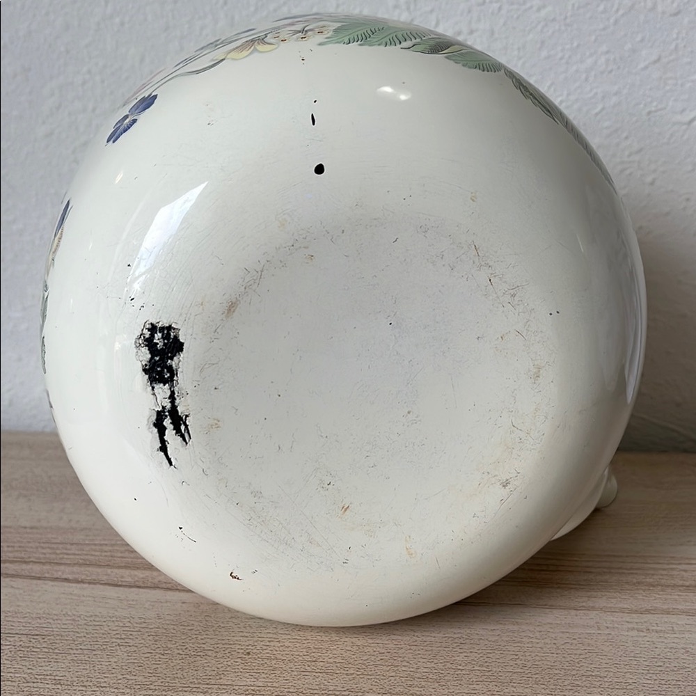 Floral Ceramic Teapot with Wooden Handle - Picture 12 of 13